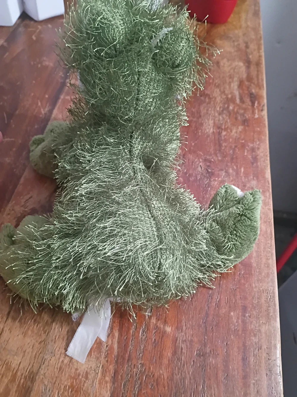 GANZ Green Plush Frog Small Pet Toy with Shaggy Texture